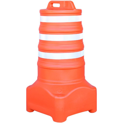 Cone Balizador Tipo Barril Laranja e Branco