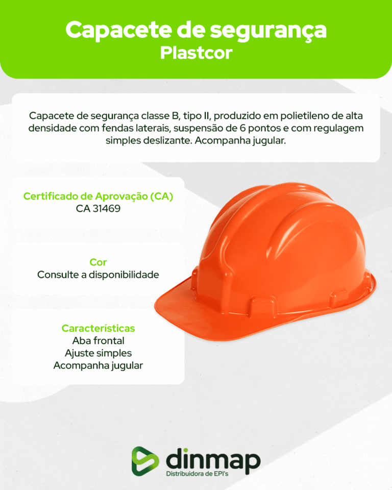 Dinmap Capacete Plastcor Aba Frontal - CA 31469 | Dinmap