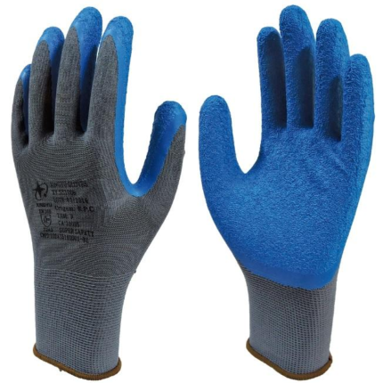 Luva Poliéster C/ Revestimento em Látex Corrugado Super Safety SS 1005 - CA 32035