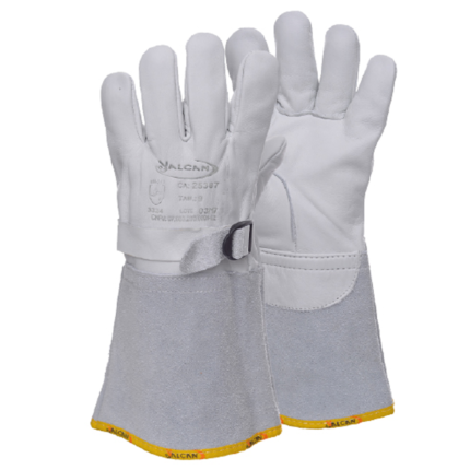 Luva Vaqueta Com Cobertura 15cm Valcan - CA 25387