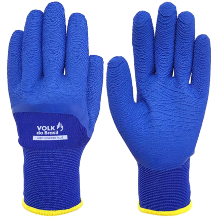 Luva Poliéster C/ Revestimento em Látex Corrugado Volk Grip Comfort Plus - CA 41118