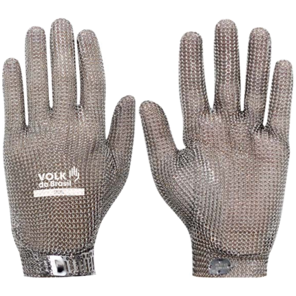 Luva Anti-Corte Volk Malha de Aço Steel - CA 26967