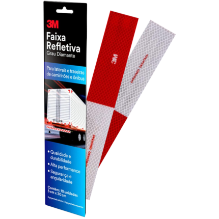 Faixa Refletiva 3M Grau Diamante Para Laterais Kit com 5 Pares