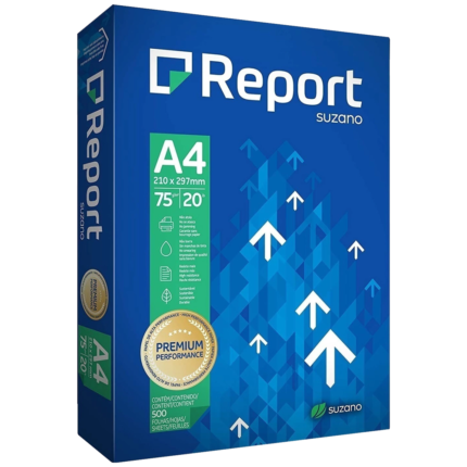 Papel Sulfite A4 75g/m² Report Suzano 500 Folhas